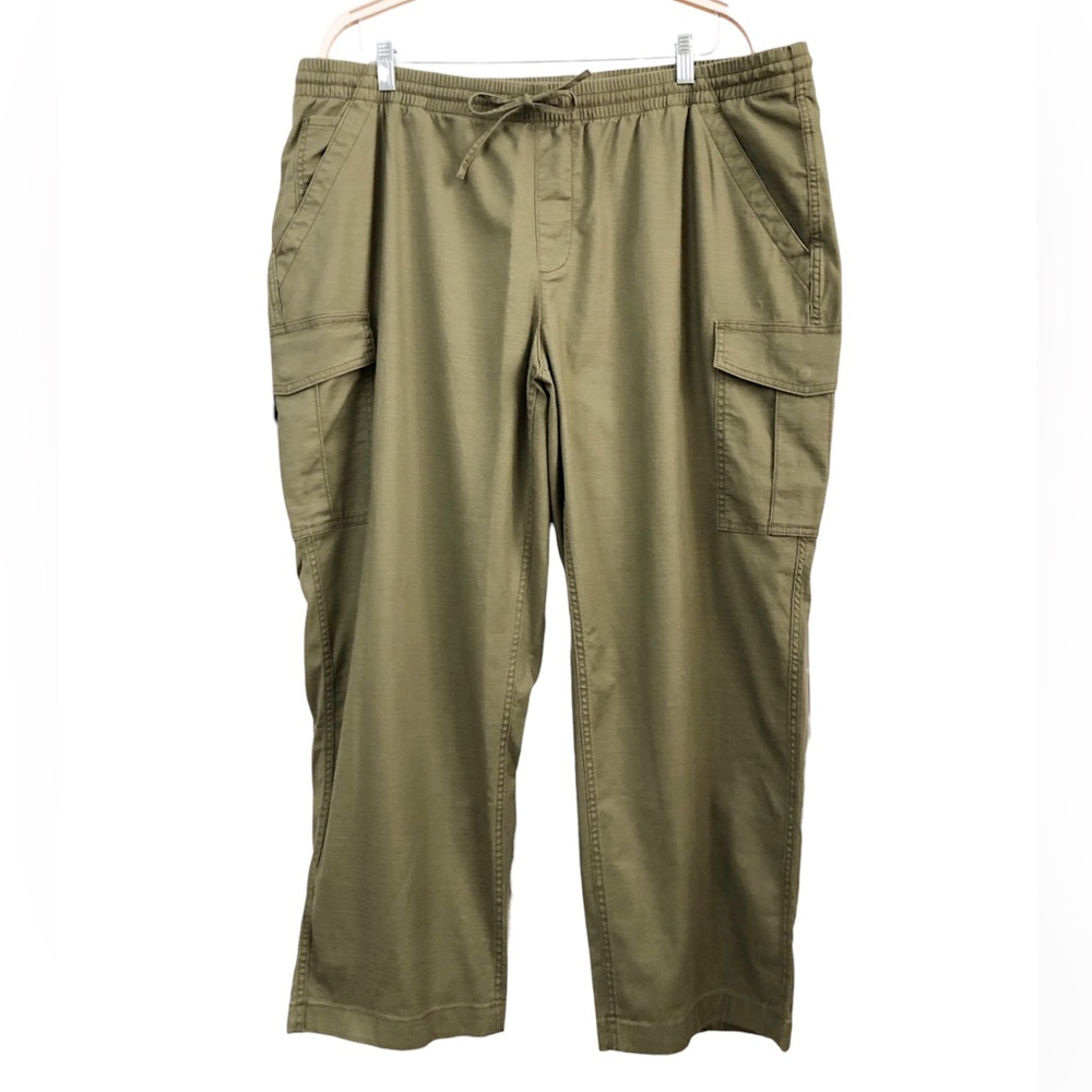 Land's End | High Rise Straight Leg Olive Green Cargo Pants Plus Size 22W